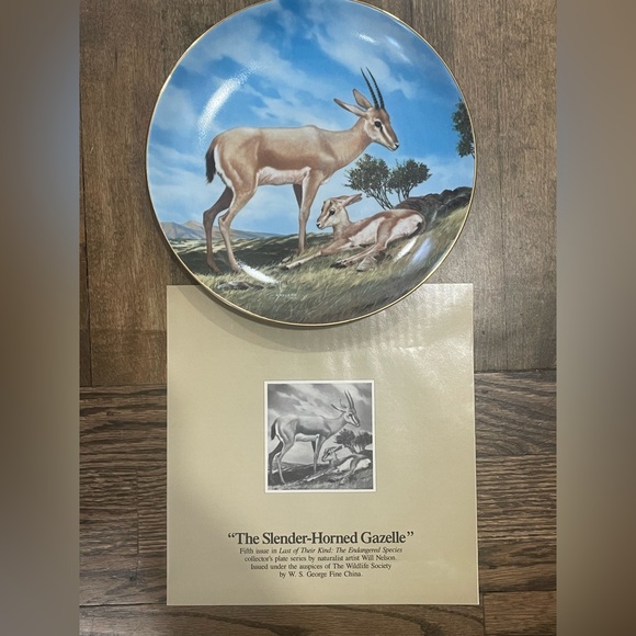 The Horned Gazelle Collectors Plate - Picture 4 of 4